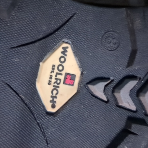 WOOLRICH* genuine leather size 8 velcro closure rubber sole wool lined boots - Picture 9 of 17